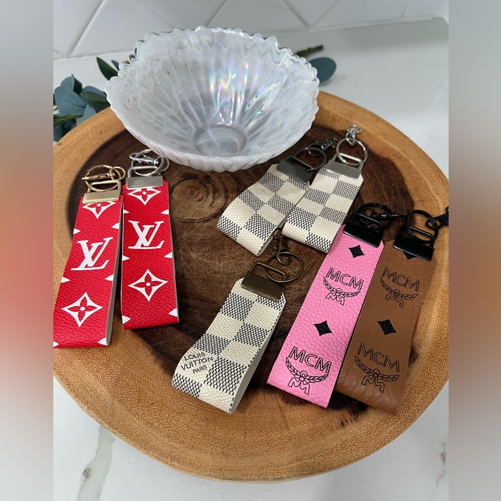 Designer inspired key chairs- up cycle real bags——each